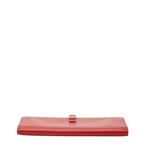 CHANEL Red Leather Wallet